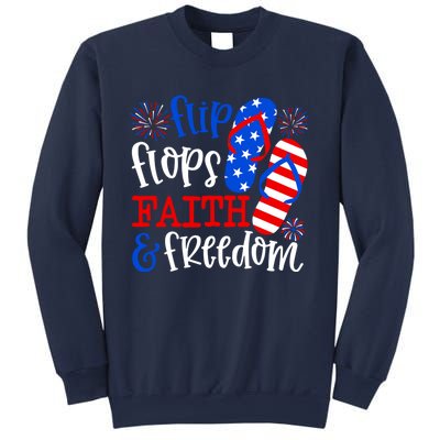 Flip Flops Faith And Freedom Sweatshirt