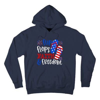 Flip Flops Faith And Freedom Tall Hoodie