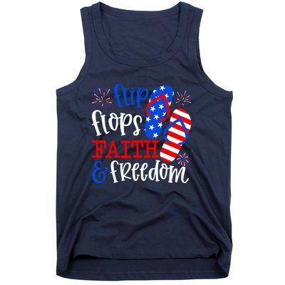 Flip Flops Faith And Freedom Tank Top