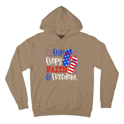 Flip Flops Faith And Freedom Hoodie