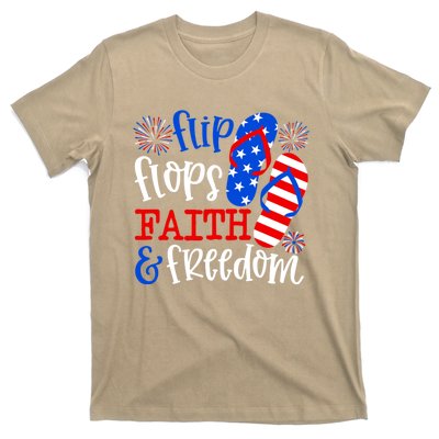 Flip Flops Faith And Freedom T-Shirt