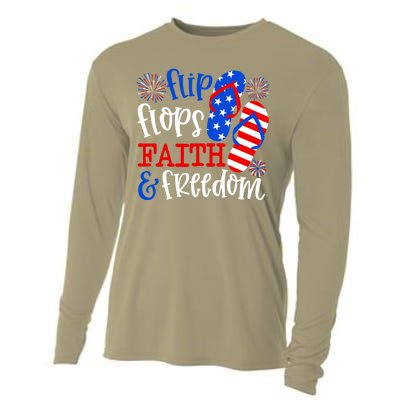 Flip Flops Faith And Freedom Cooling Performance Long Sleeve Crew