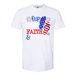 Flip Flops Faith And Freedom Softstyle CVC T-Shirt