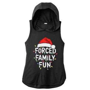 Forced Family Fun Women Christmas Pajamas Ladies PosiCharge Tri-Blend Wicking Draft Hoodie Tank