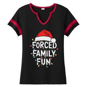 Forced Family Fun Women Christmas Pajamas Ladies Halftime Notch Neck Tee