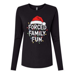 Forced Family Fun Women Christmas Pajamas Womens Cotton Relaxed Long Sleeve T-Shirt