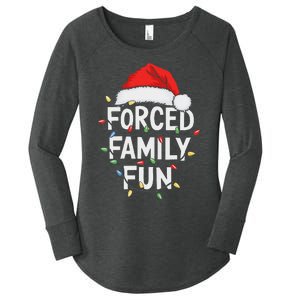 Forced Family Fun Women Christmas Pajamas Women's Perfect Tri Tunic Long Sleeve Shirt