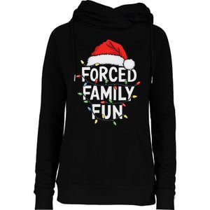 Forced Family Fun Women Christmas Pajamas Womens Funnel Neck Pullover Hood