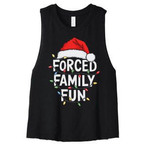 Forced Family Fun Women Christmas Pajamas Women's Racerback Cropped Tank