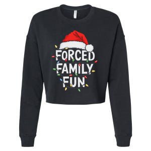 Forced Family Fun Women Christmas Pajamas Cropped Pullover Crew