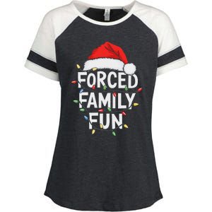 Forced Family Fun Women Christmas Pajamas Enza Ladies Jersey Colorblock Tee