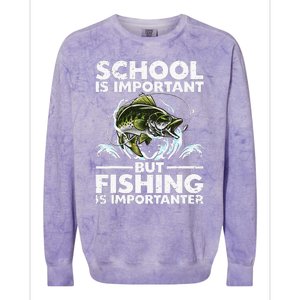 Funny Fishing For Fish Saying Bass Fisherman Colorblast Crewneck Sweatshirt