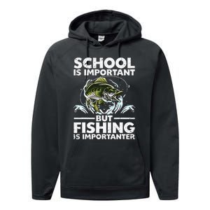 Funny Fishing For Fish Saying Bass Fisherman Performance Fleece Hoodie