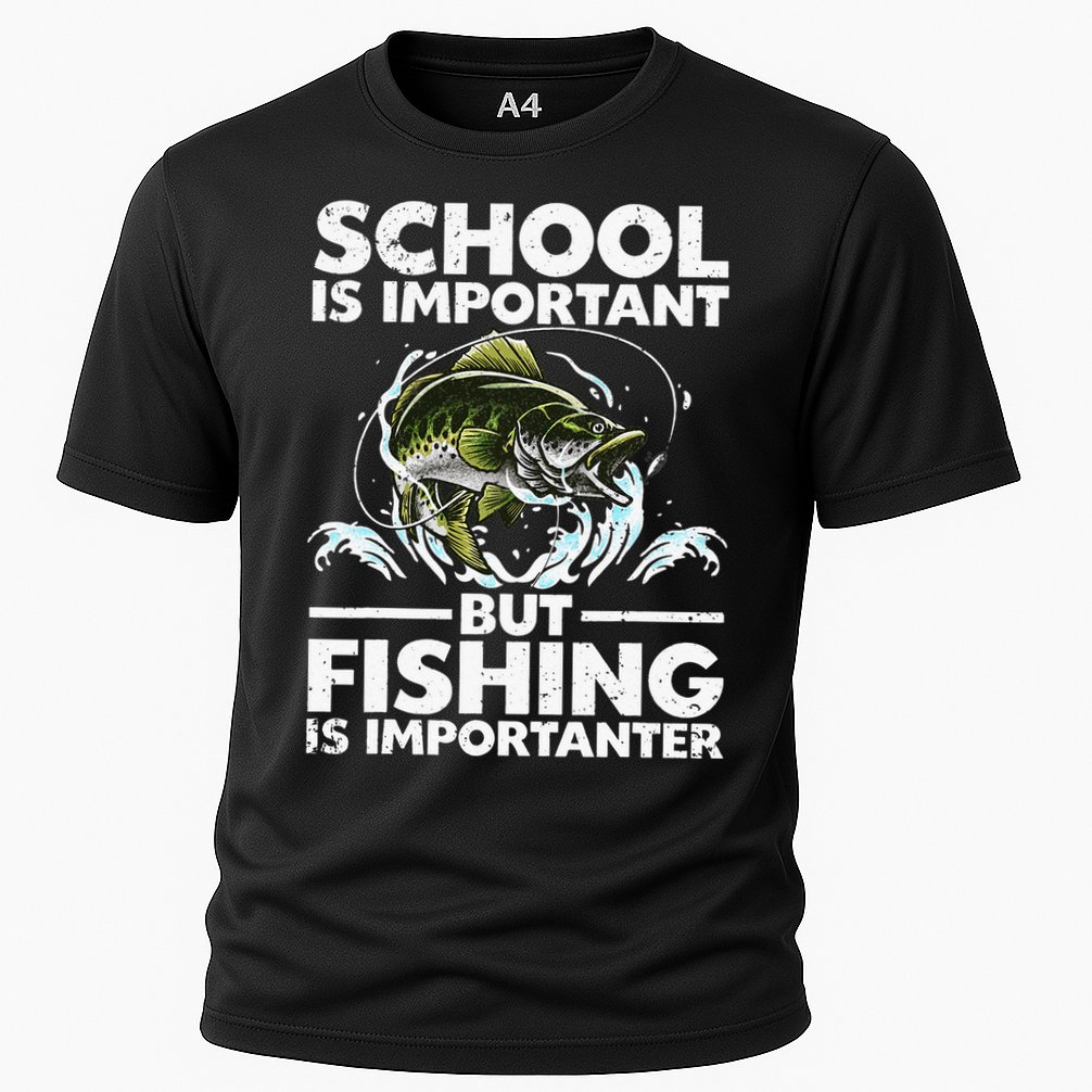 Funny Fishing For Fish Saying Bass Fisherman Cooling Performance Crew T-Shirt