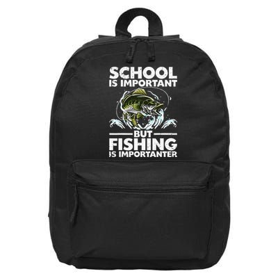 Funny Fishing For Fish Saying Bass Fisherman 16 in Basic Backpack