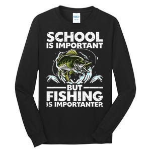 Funny Fishing For Fish Saying Bass Fisherman Tall Long Sleeve T-Shirt