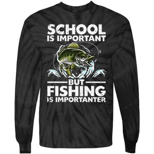 Funny Fishing For Fish Saying Bass Fisherman Tie-Dye Long Sleeve Shirt