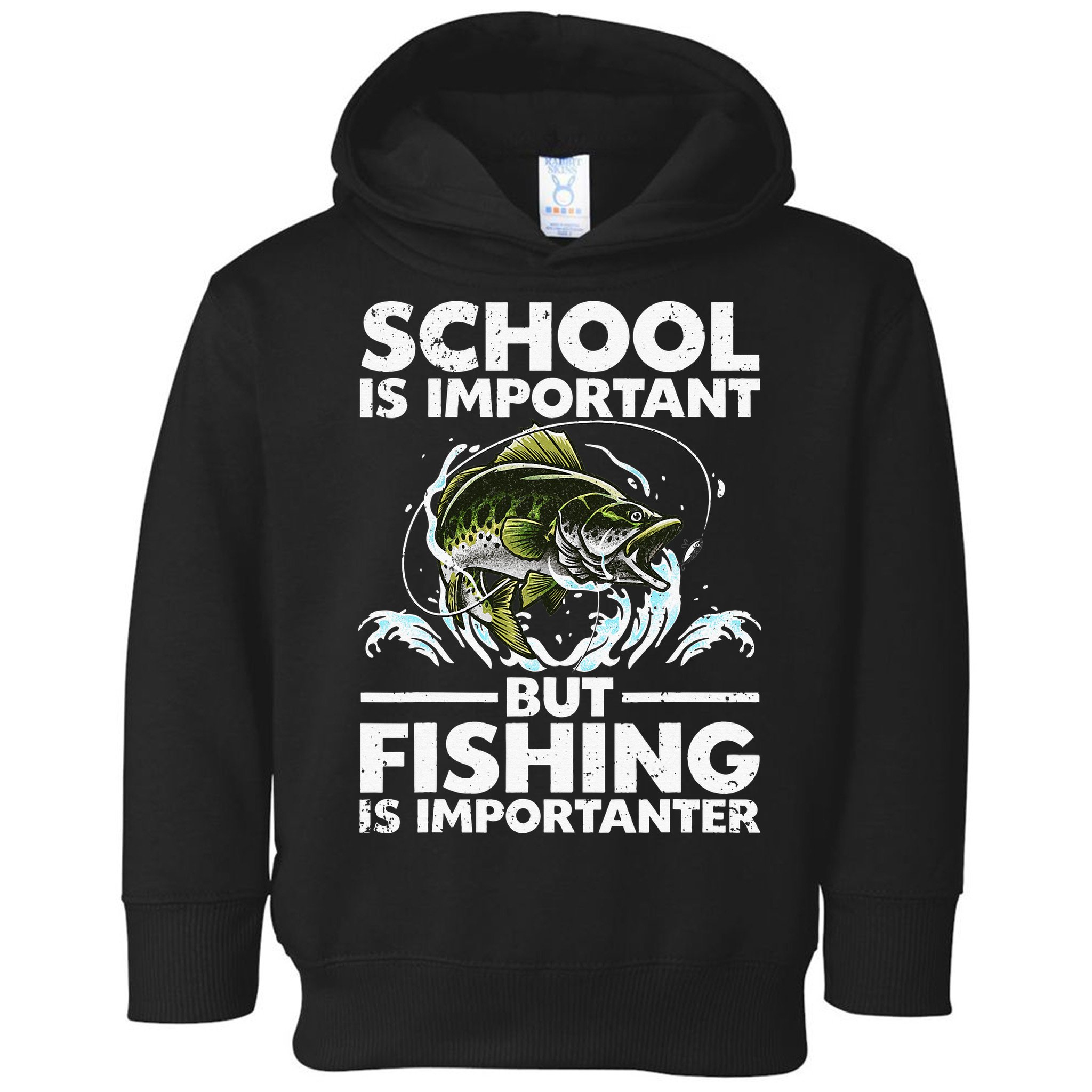Funny Fishing For Fish Saying Bass Fisherman Toddler Hoodie