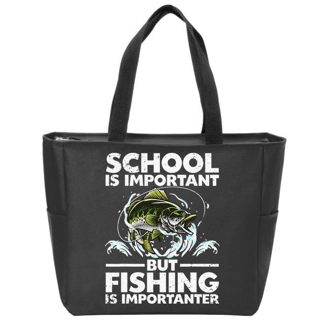 Funny Fishing For Fish Saying Bass Fisherman Zip Tote Bag