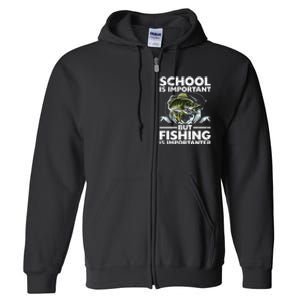 Funny Fishing For Fish Saying Bass Fisherman Full Zip Hoodie