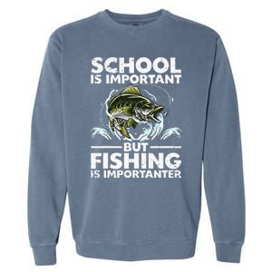 Funny Fishing For Fish Saying Bass Fisherman Garment-Dyed Sweatshirt