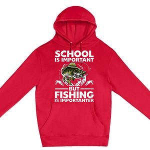 Funny Fishing For Fish Saying Bass Fisherman Premium Pullover Hoodie