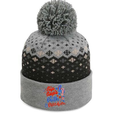 Flip Flops Faith And Freedom The Baniff Cuffed Pom Beanie