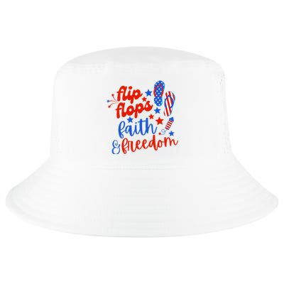 Flip Flops Faith And Freedom Cool Comfort Performance Bucket Hat