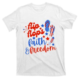 Flip Flops Faith And Freedom T-Shirt