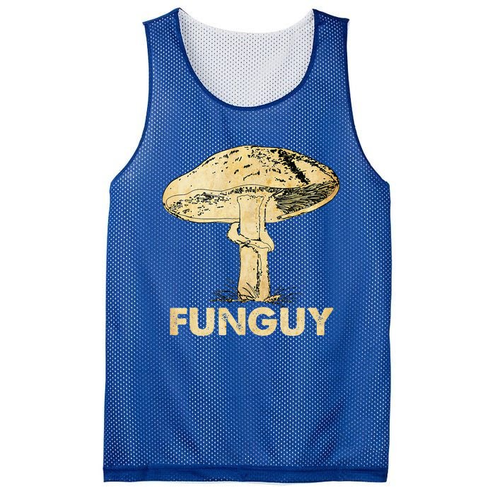 Funguy Funny Fungi Fungus Mushroom Funny Guy Vintage Mesh Reversible Basketball Jersey Tank