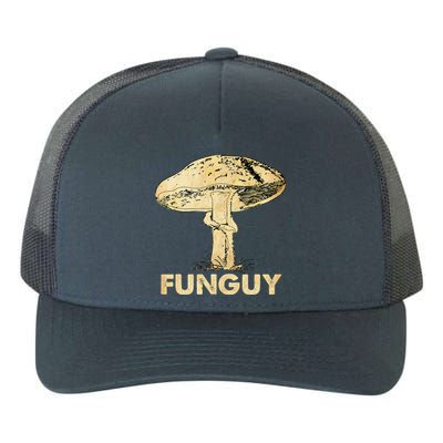 Funguy Funny Fungi Fungus Mushroom Funny Guy Vintage Yupoong Adult 5-Panel Trucker Hat