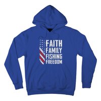 Faith Family Fishing Freedom Funny Bass Fisher Gift Hoodie