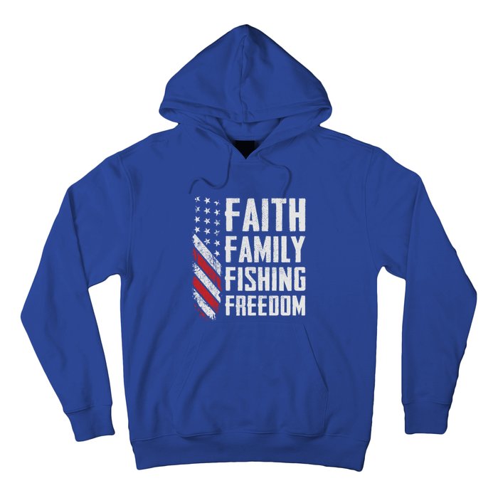 Faith Family Fishing Freedom Funny Bass Fisher Gift Hoodie