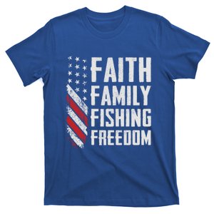 Faith Family Fishing Freedom Funny Bass Fisher Gift T-Shirt