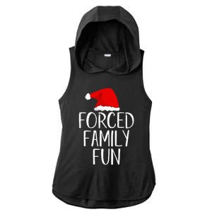 Forced Family Fun Sarcastic Christmas Eve Ladies PosiCharge Tri-Blend Wicking Draft Hoodie Tank