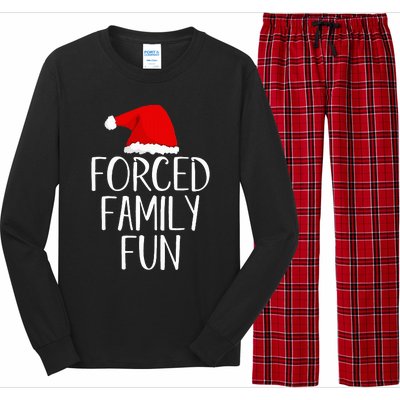 Forced Family Fun Sarcastic Christmas Eve Long Sleeve Pajama Set