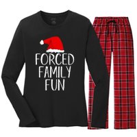 Forced Family Fun Sarcastic Christmas Eve Women's Long Sleeve Flannel Pajama Set 