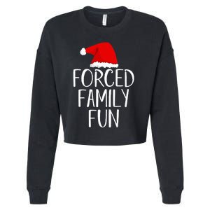 Forced Family Fun Sarcastic Christmas Eve Cropped Pullover Crew