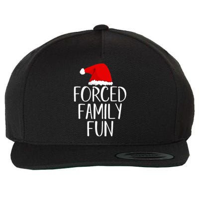 Forced Family Fun Sarcastic Christmas Eve Wool Snapback Cap