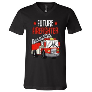 Future Firefighter Fireman Firefighting V-Neck T-Shirt