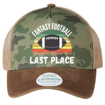 Funny Fantasy Football Draft Day Football Game Last Place Legacy Tie Dye Trucker Hat