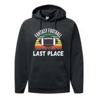 Funny Fantasy Football Draft Day Football Game Last Place Performance Fleece Hoodie