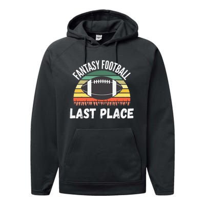 Funny Fantasy Football Draft Day Football Game Last Place Performance Fleece Hoodie