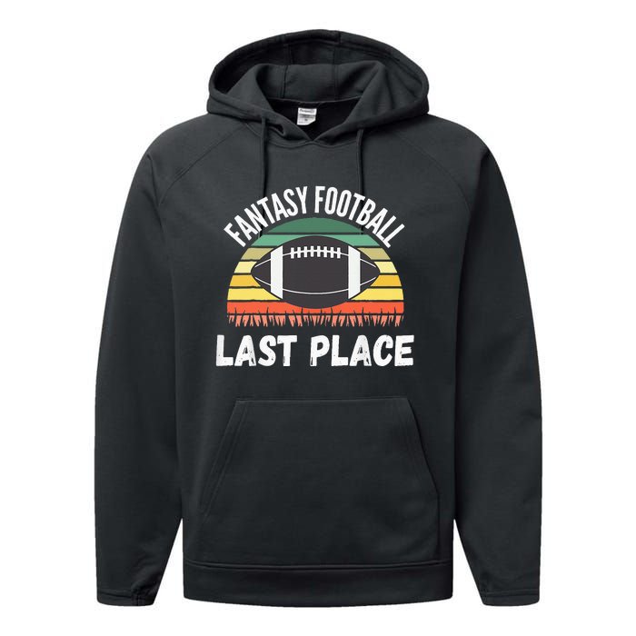 Funny Fantasy Football Draft Day Football Game Last Place Performance Fleece Hoodie