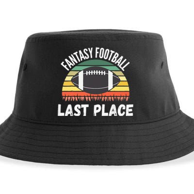 Funny Fantasy Football Draft Day Football Game Last Place Sustainable Bucket Hat