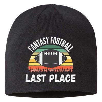 Funny Fantasy Football Draft Day Football Game Last Place Sustainable Beanie