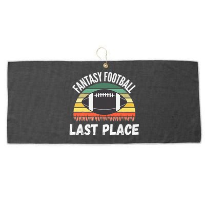 Funny Fantasy Football Draft Day Football Game Last Place Large Microfiber Waffle Golf Towel