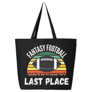 Funny Fantasy Football Draft Day Football Game Last Place 25L Jumbo Tote