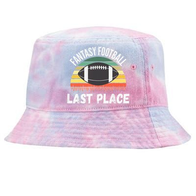 Funny Fantasy Football Draft Day Football Game Last Place Tie-Dyed Bucket Hat