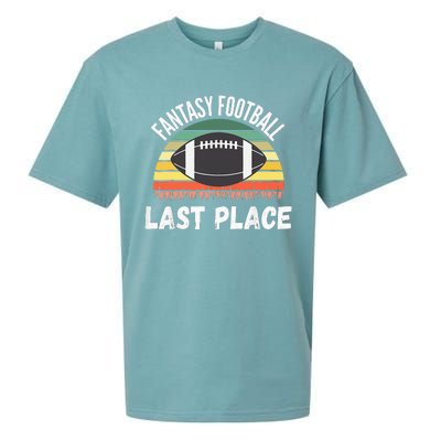 Funny Fantasy Football Draft Day Football Game Last Place Sueded Cloud Jersey T-Shirt